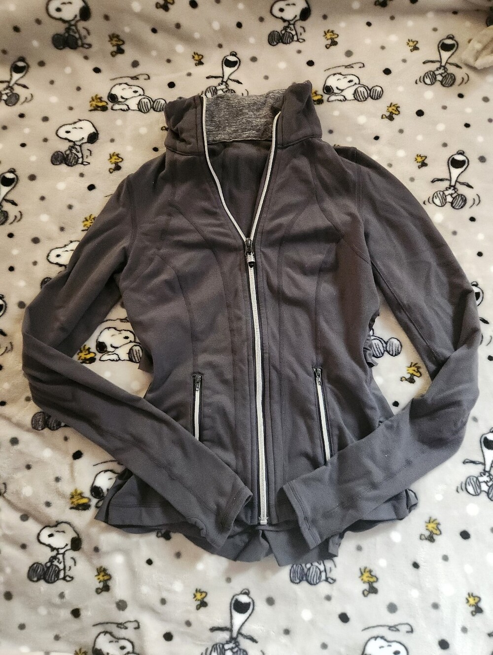 Lululemon Yogi Dance Gray Ruffle Jacket